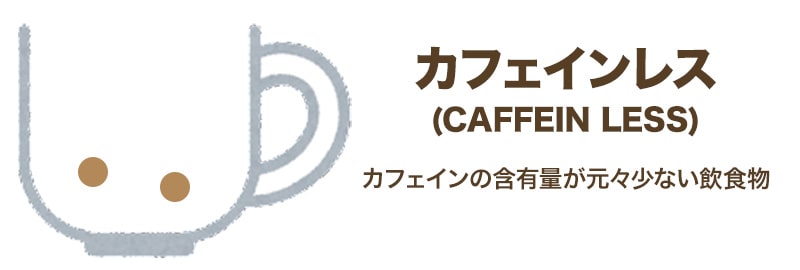 カフェインレスとはカフェイン含有量の少ないもの